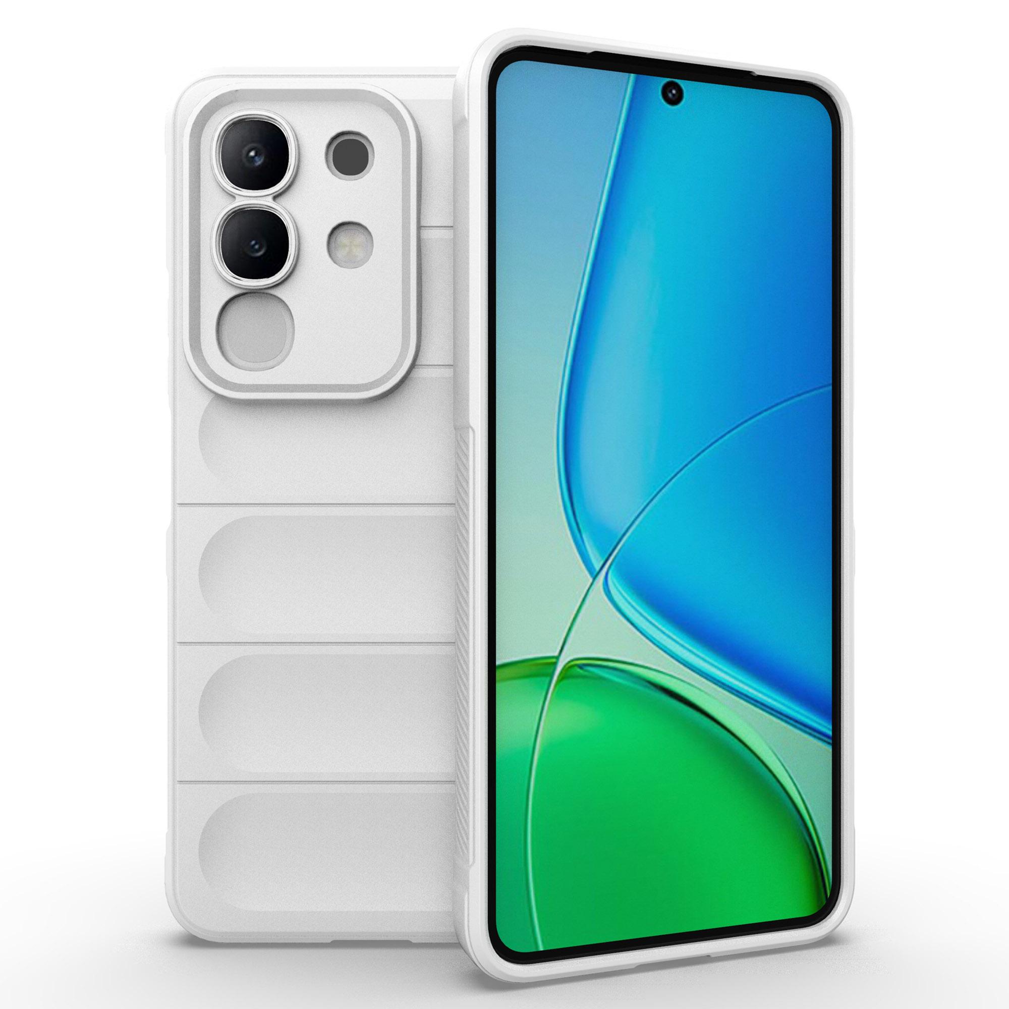 

For vivo Y29 4G/T4x 5G Case Anti-Drop Soft TPU Rugged Phone Back Cover White