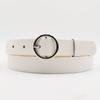 All-match Round Buckle Women's PU Belt Simple and Fashionable Jeans Belt New Student Belt