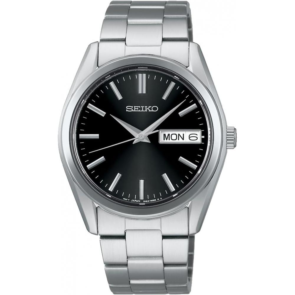 Seiko Men S Analog Quartz Day Date Watch S SerieS  Black Sbth011