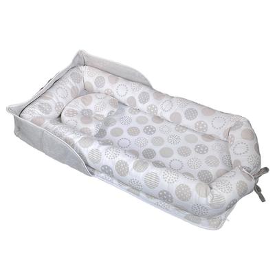Iris Plaza Portable Baby Bed, Dotted, Greige