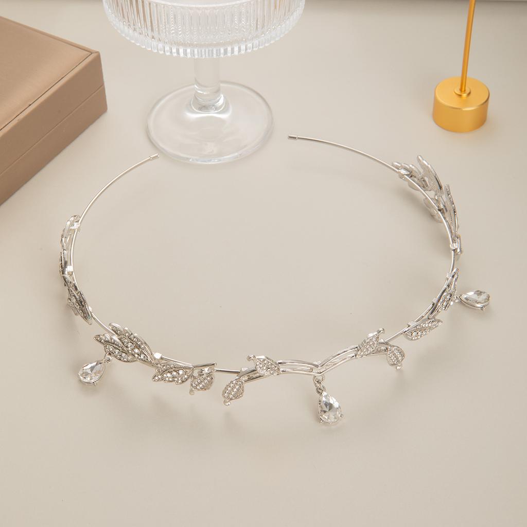 Fairy Advanced Sense of The Drilling Leaves Wisiorek na brwi Mori Bridal Ozdoby na czoło Liście Kropla wody Opaski do włosów Nakrycia głowy Kobieta