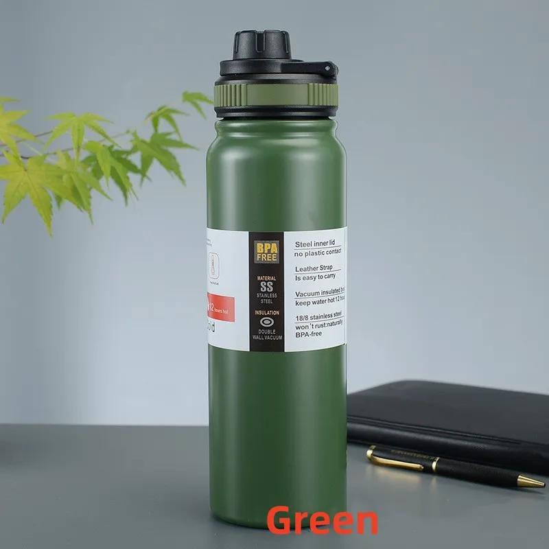 600/800ML Outdoor Thermos Kettle Water Bottle with Tea Filter Stainless Steel Travel Insulated Cup Leak-proof Sports Flask