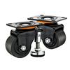 2.5"/3" Heavy Duty Leveling Caster 60F/80F - Low Center Gravity Swivel Castor Wheel with Support Leg for Machinery