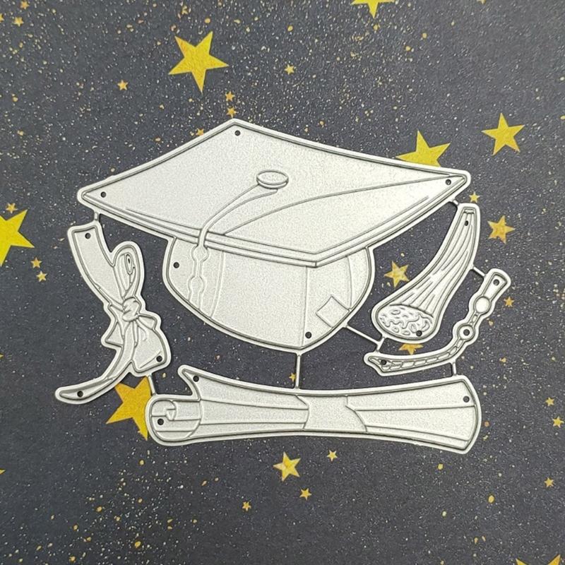 Bachelor Hat Die Cut for DIY Scrapbooking Decoration Graduation Cutting Dies