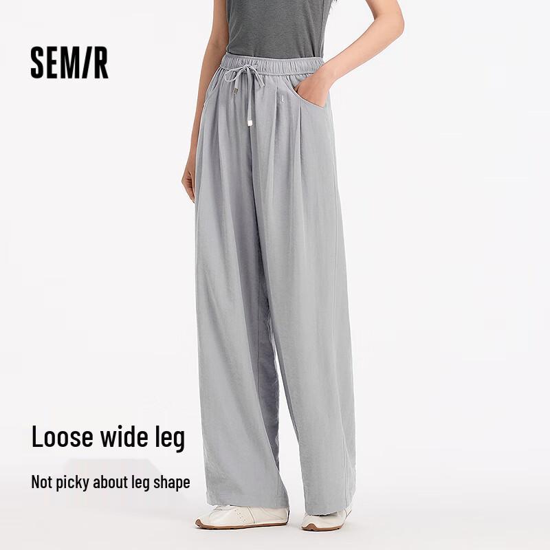 Semir Women s Textured Wide-Leg Casual Pants S