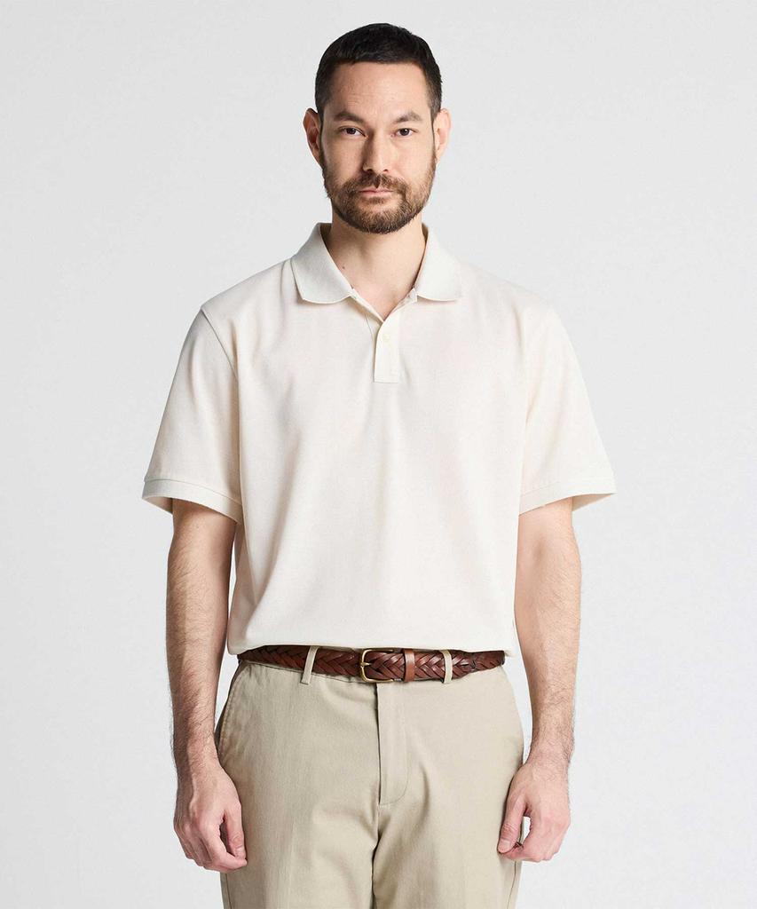 STCO Diems Lecture Silket Pq Collared Neck Short Sleeve T-Shirt Ivory (Classic Fit)_Dtsvb12Csi