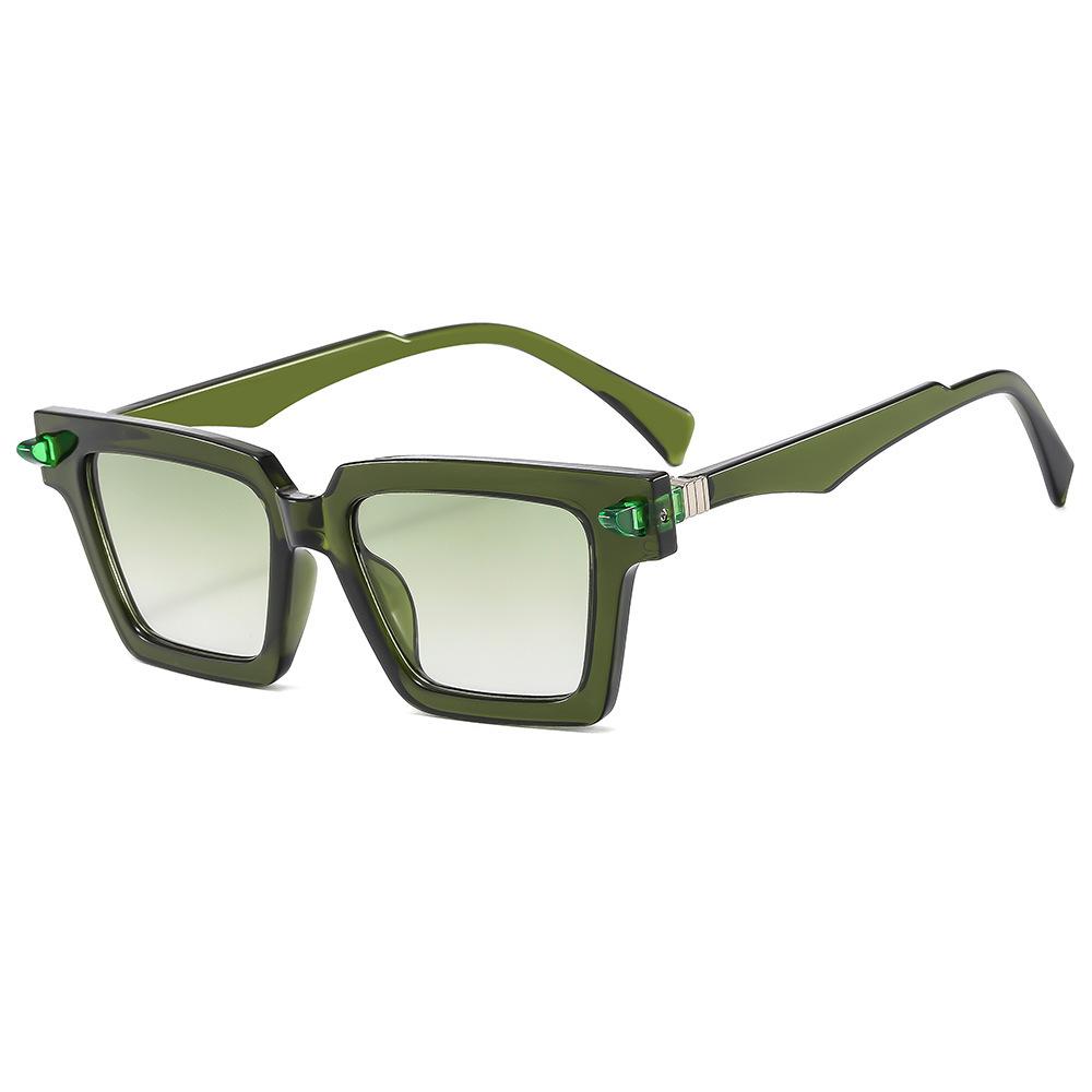 Artsy retro UV400 sunglasses square makeup small face street swearing for ladies personality design