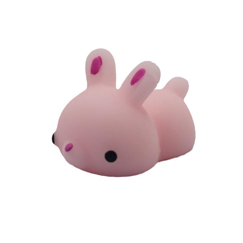 Japan Moe Small Animal Squeeze Toy: Soft Rubber Dumpling Peach