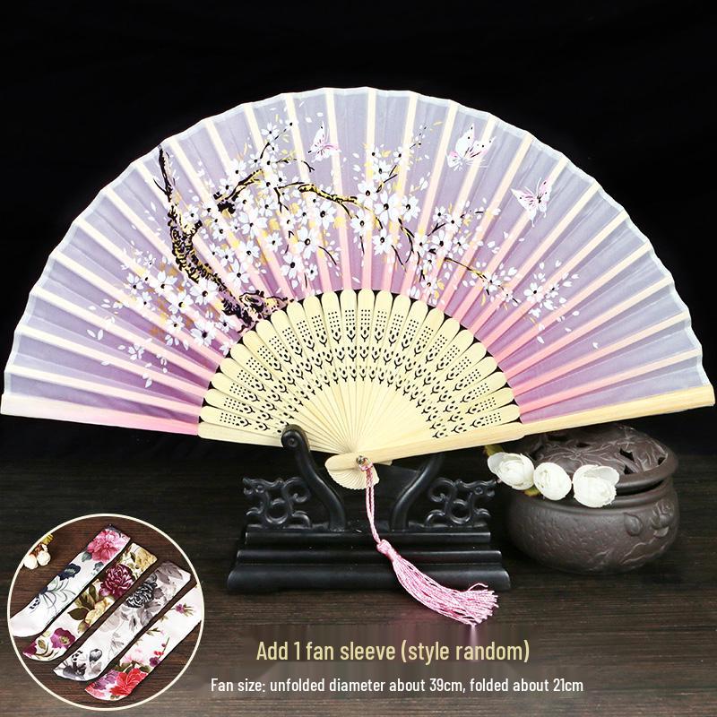 Ancient Chinese Hanfu Folding Fan - Classical Dance & Summer Accessory for Women