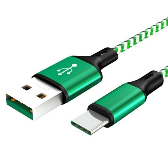 Nylon Braided Type-C Cable Data Transfer Fast Charging Cord for OPPO FINDX VOOC