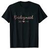 Engagement Bridal Wedding Party T-shirt Team Bride Squad Bridesmaid Tops Maid of Honour Tshirt Bachelorette Hen Party EVJF Tees