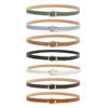 Women Golden Color C-Body Buckle Leather Belt Korean Belt Version Fashion Fine C3P4