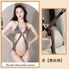Sexy Lingerie Sexy Temptation Cross-show Chest Open Gear No-take-off Onesie Ice Silk High Elastic Pajama Suit Women