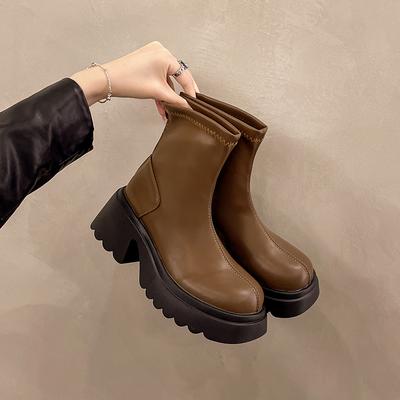 Fashion Outdoors Boots for Woman Non-slip Autumn Winter Solid Color New 2024 High Quality Fashion Female Ankle Boots Botines Mujer