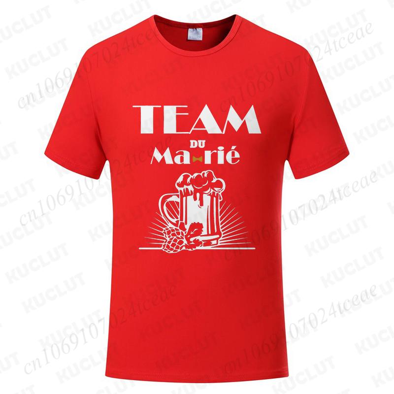 Fashion Single Farewell Tops French Boyfriend Bachelor Party T-shirts Evg Future Team Groom Man Shirt Wedding Father's Day Tees