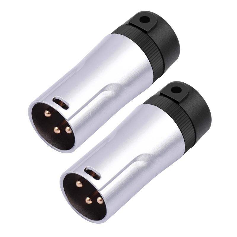 2PCS 3Pin Mic Plugs Male And Female Auditory Connectors Solder Connection For Clear Sound Transmission