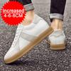 Men Autumn Sneakers Elevator Shoes Men Heightening Height Increase Insole 8CM High Heels Shoes Casual Genuine Leather Sport Shoe