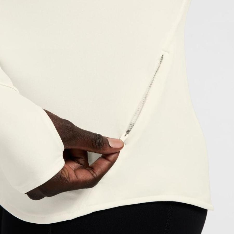 Nike As W Nk Swift Series Simple Round Neck Pullover Long Sleeve T-Shirt Women Tops Off-White HQ0504-133