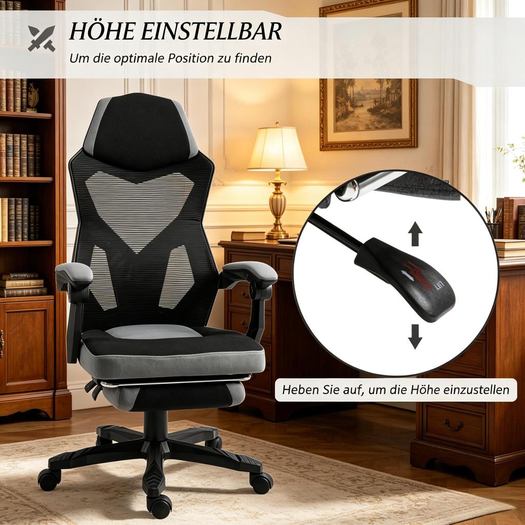 Ergonomic Gaming Chair, High-Back Swivel Office Chair, Computer Chair (only with computer chair)