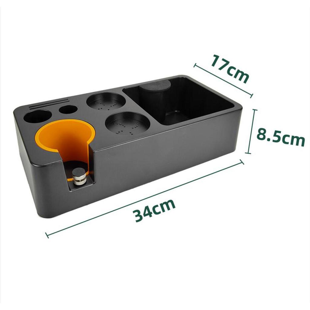 Espresso Knock Box Accessories Organizer Box, Portafilter Holder Tamper Station for