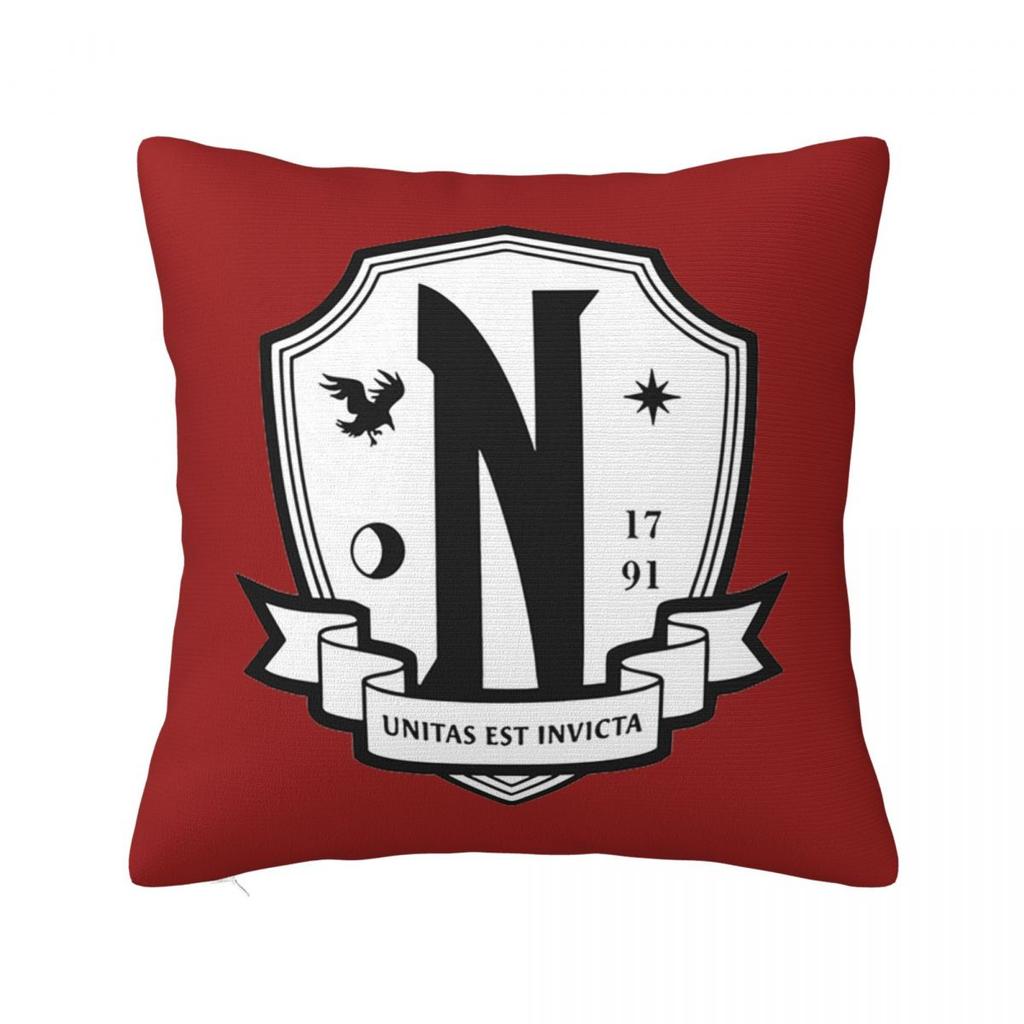Nevermore Academy Crest (clean) Square Pillowcase Cushion Cover Pillow Case Throw Pillow Cover for Home Sofa Living Room