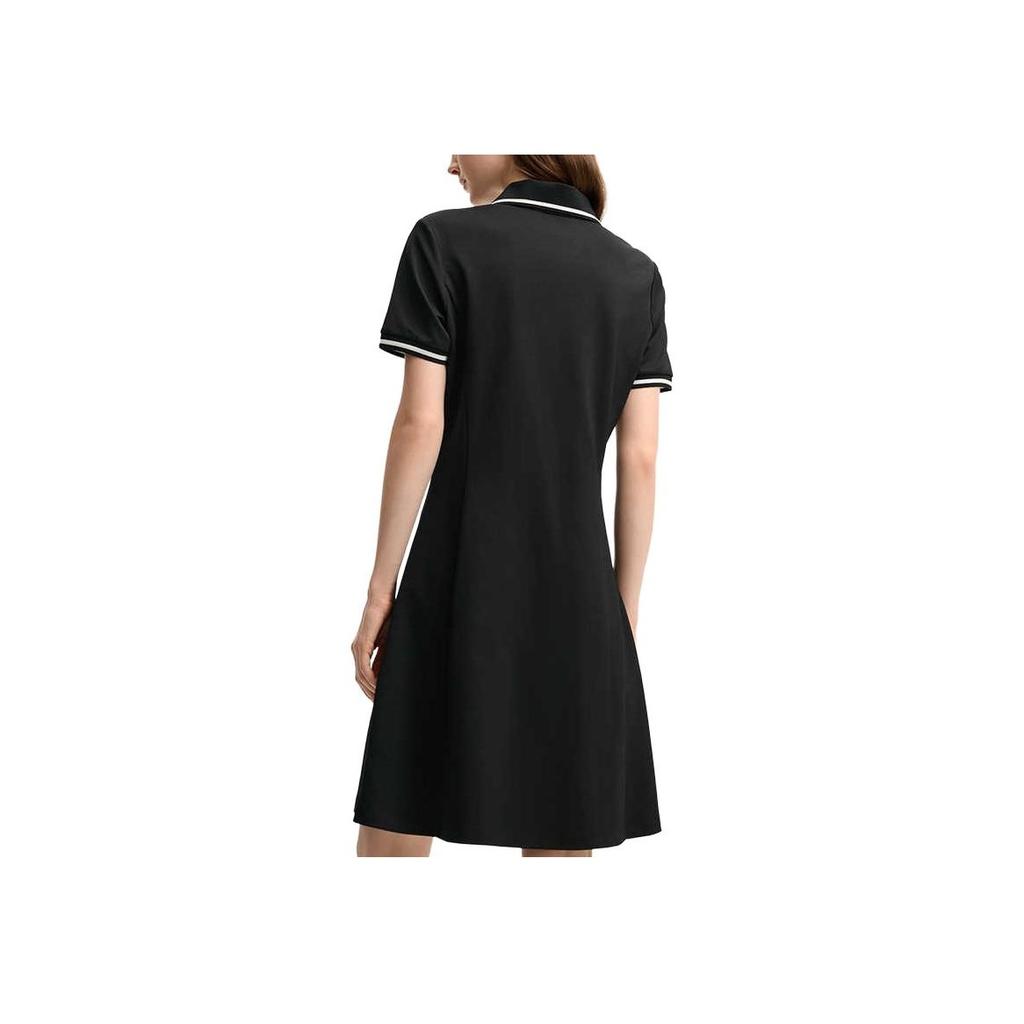 New FILA HERITAGE Short Sleeved Dress Women's Black F11W538309F-BK