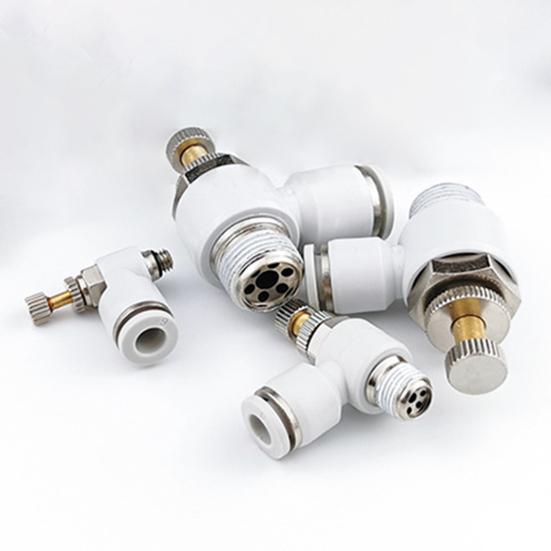 SL8 Throttle Valve Air Flow Speed Controller Hose Pneumatic Quick Connector