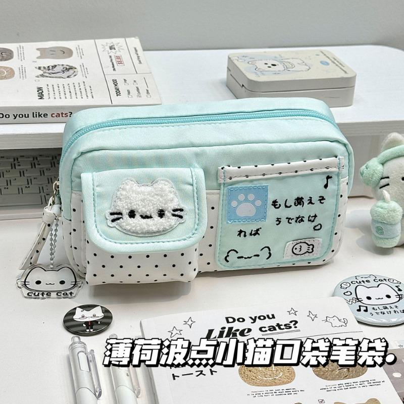 Xiaohongshu Same Style Cute Kitten Pocket Pencil Case For Students
