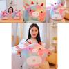 Cute Unicorn Plush Toy Bat Pillow For Kids Rainbow Pig Cat Cow And Bat Designs 35cm