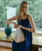 Mais Sheer Lace Drawstring Bag / White