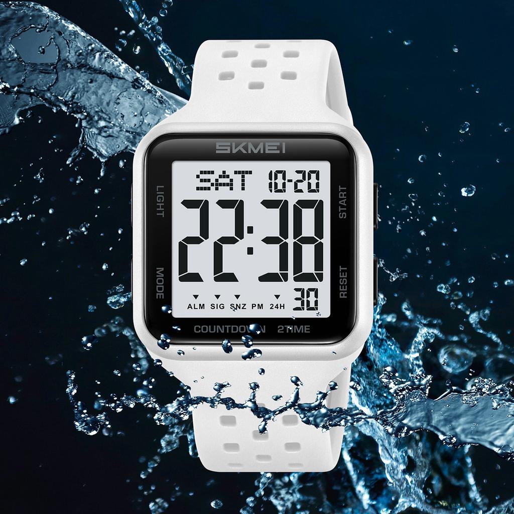 Simple sports electronic watch, breathable strap, male student watch, multi-functional waterproof luminous electronic watch