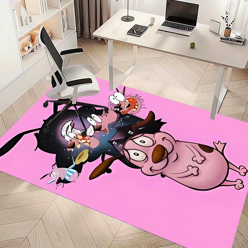 Courage the Cowardly Dog1 Printed Absorbent Washable Carpet, Non-Slip Bathroom Mats, Kitchen Rugs, Yoga Mat,Living Room Entrance, Camping Picnic Rugs