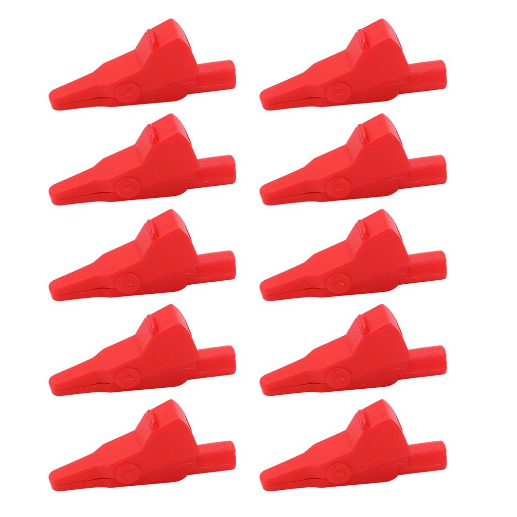 10Pcs J.60032 Banana Test Clip   Enclosed Electrical Test Clips with 4mm   for Electronic Instruments