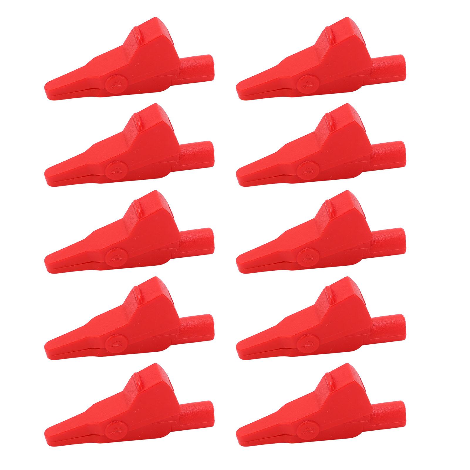 

10Pcs J.60032 Banana Test Clip Fully Enclosed Electrical Test Clips with 4mm Jack for Electronic