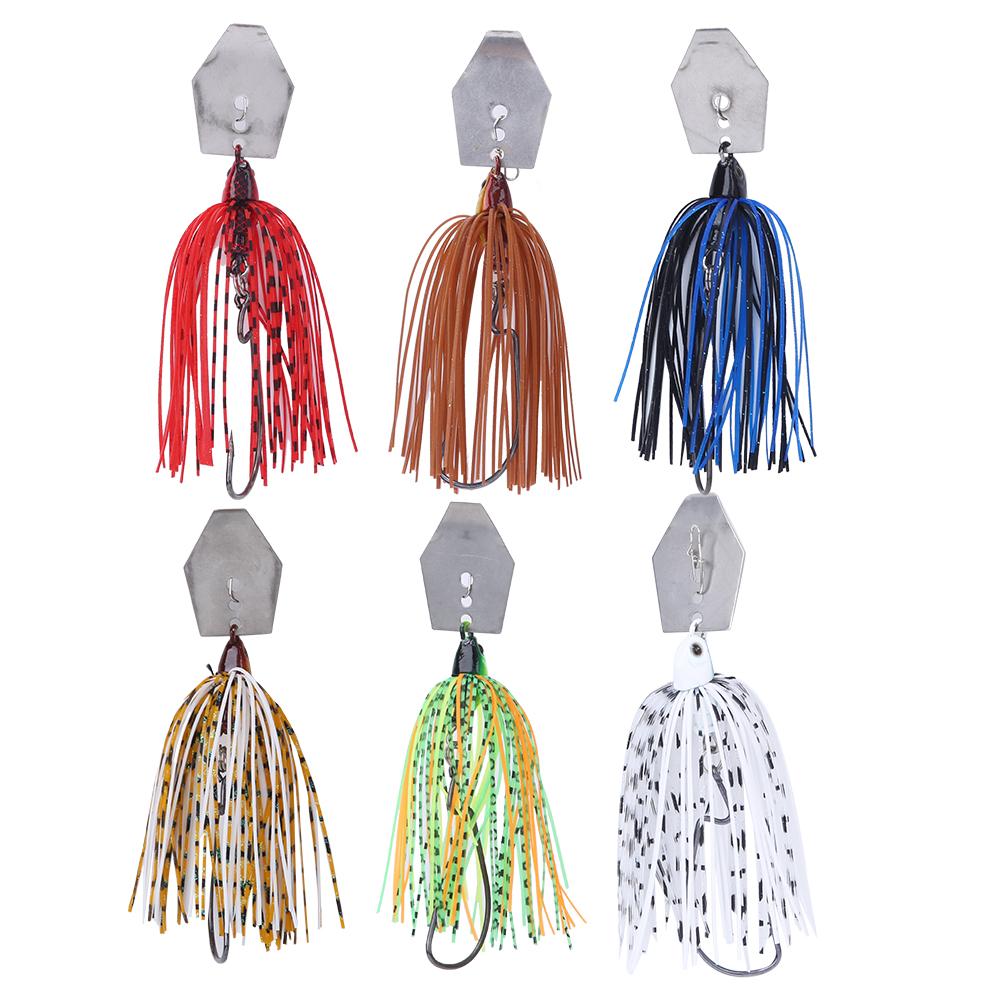 10cm 11g Metal Bait Sequin Bottom Beard Lure Fishing Lures Fish Tackle Accessories6 pcs   Set