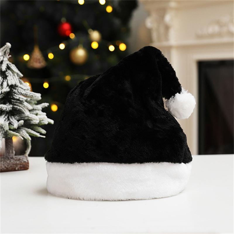 Christmas Santa Hat For Adults And Kids Unisex Velvet Cozy short Plush Red Xmas Hats 1116 New Year's Holiday Party Supplies