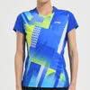 Li Ning Multifunctional Breathable Sweat-Absorbing Professional Competition Training Badminton Short Sleeve T-Shirt Women Tops Crystal-Blue AAYS064-2