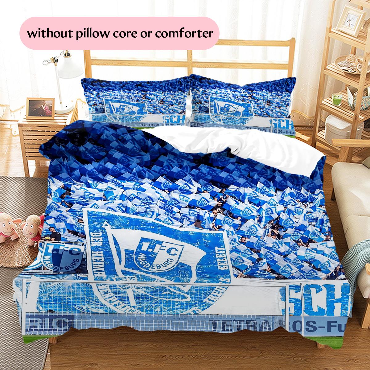 

Magdeburg team Pattern Bedding Home Decoration Birthday Gift (1 * duvet cover + 2 * pillowcase, without core) 250x220cm