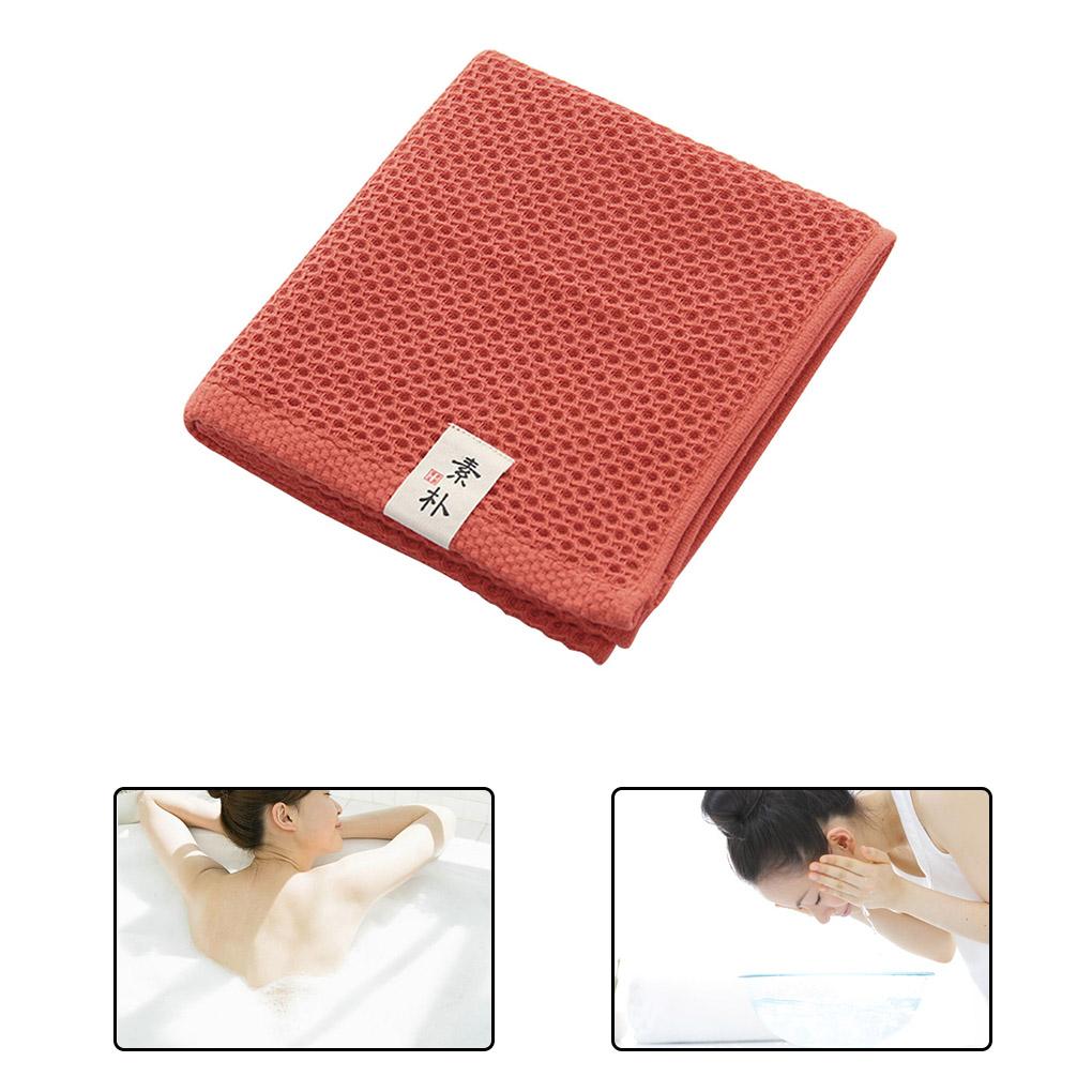 Cotton Towel Home Kitchen Bathroom Toilet Face Hands Washing Waffle Design Towel 72x32cm