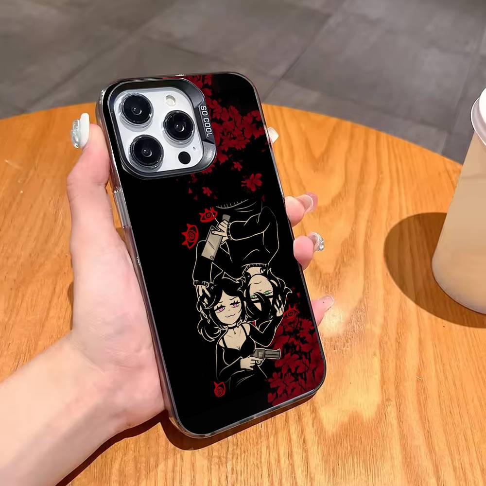 Coffin Of A-Andy And Leyley Phone Case For iPhone17,16,15,14,13,12,11,Pro,MAX Gray Matte Silicone Black Cover
