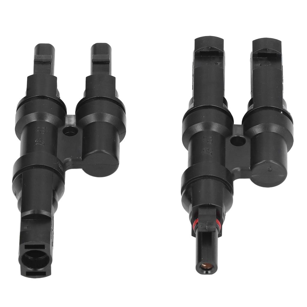 1 Pair Solar Branch Connector 2 to 1 Male Female Waterproof for PV Panel Cable 40A 1000V DC