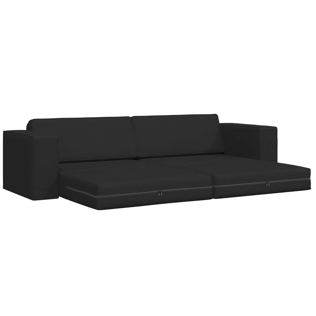 Sofa Bed Black 245 x 78 x 77 cm Fabric