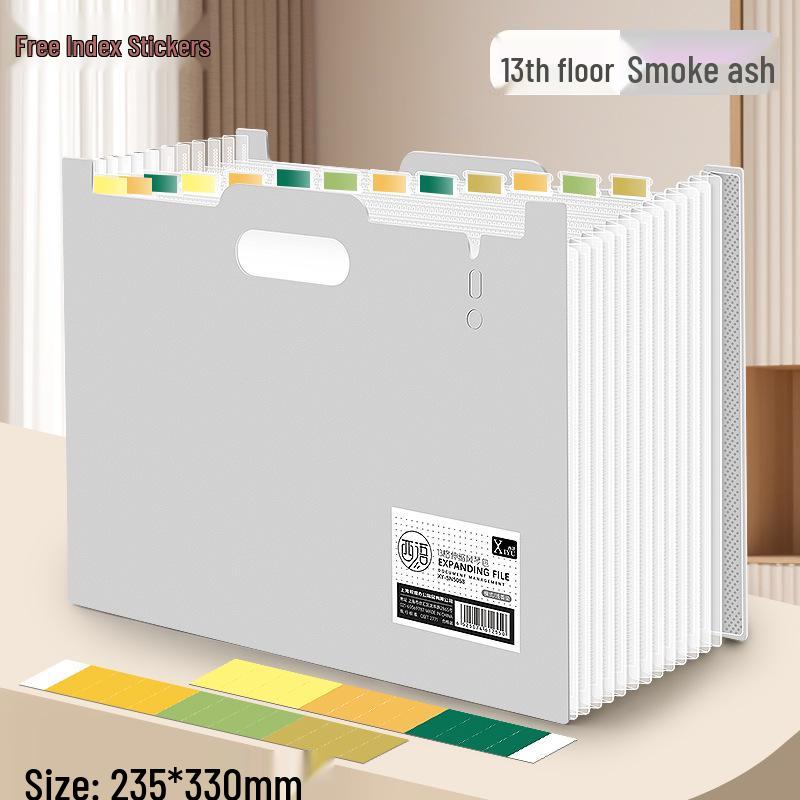 Good 5058 A4 Stand-Up Accordion Folder - Large Capacity Sorting Storage for High School Students