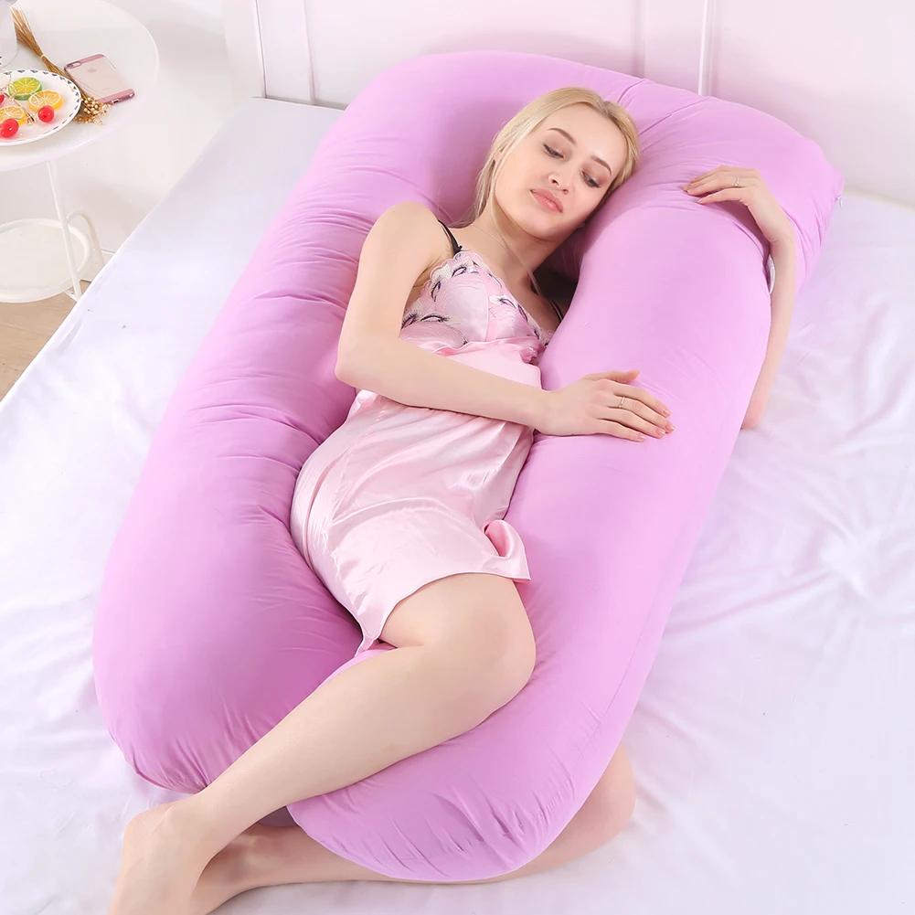 130x70cm Pregnant Pillow Case Maternity Cushion Cover U Type Lumbar Pillowcase Side Protect Cushion Cover for Pregnancy Women