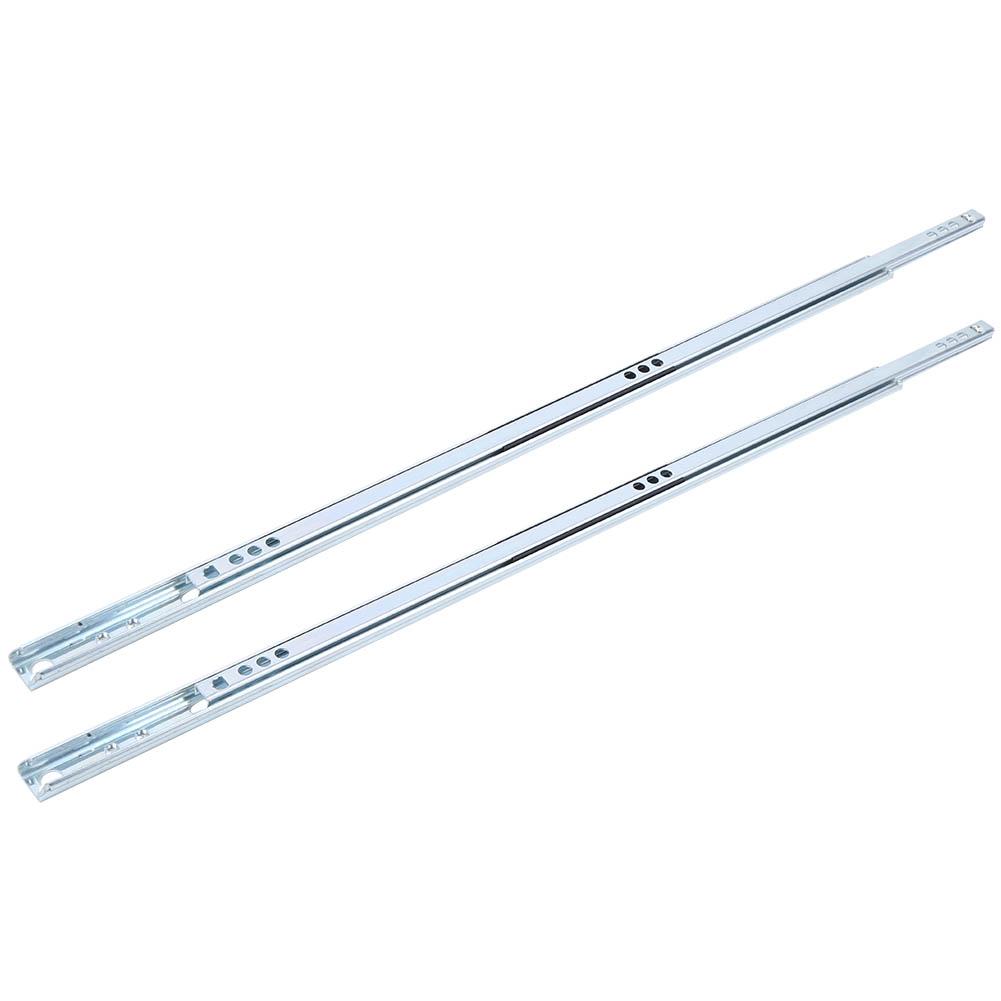2Pcs Set 450x17mm Drawer Steel Ball Slide Rail Hardware Accessory for Cabinet Closets