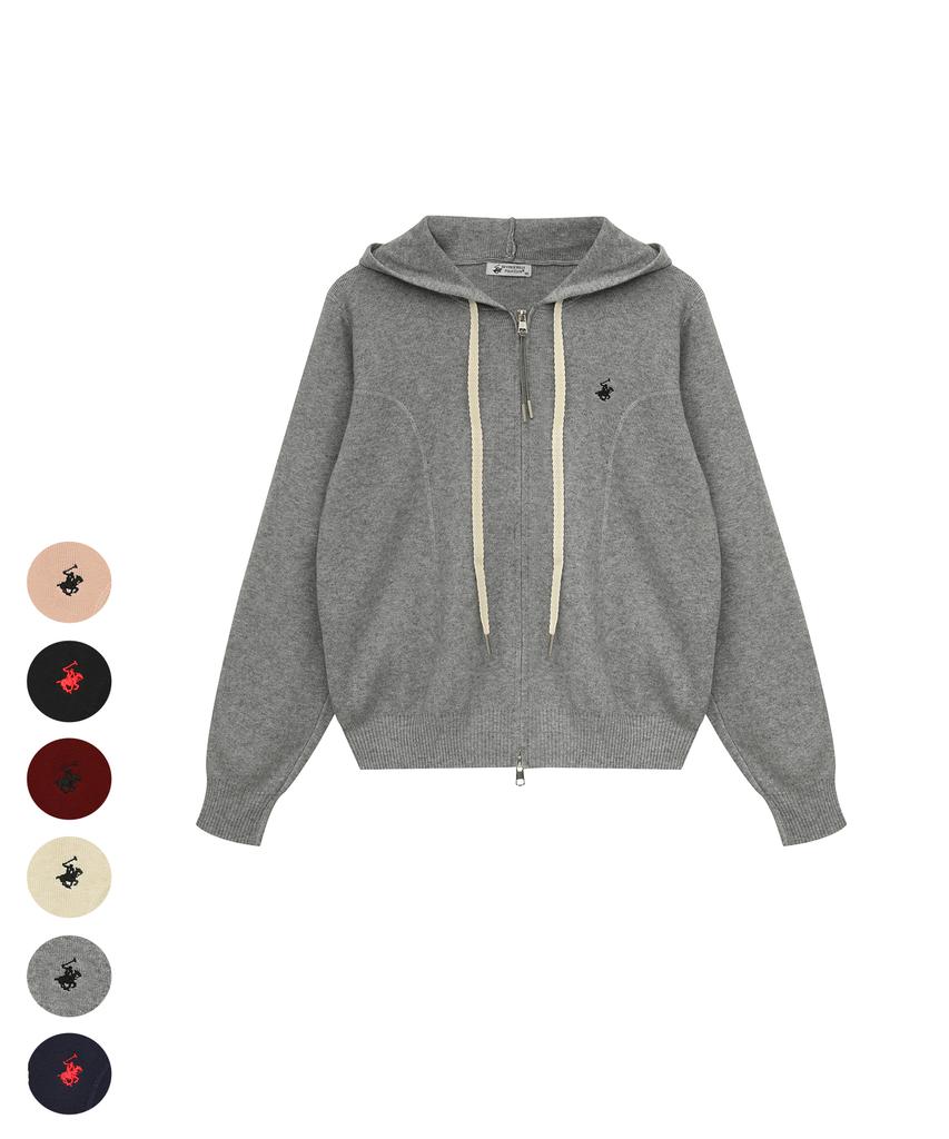 Bhpoloclub Women'S Two-Way String Knit Zip-Up Hoodie 6 Colors Tk027