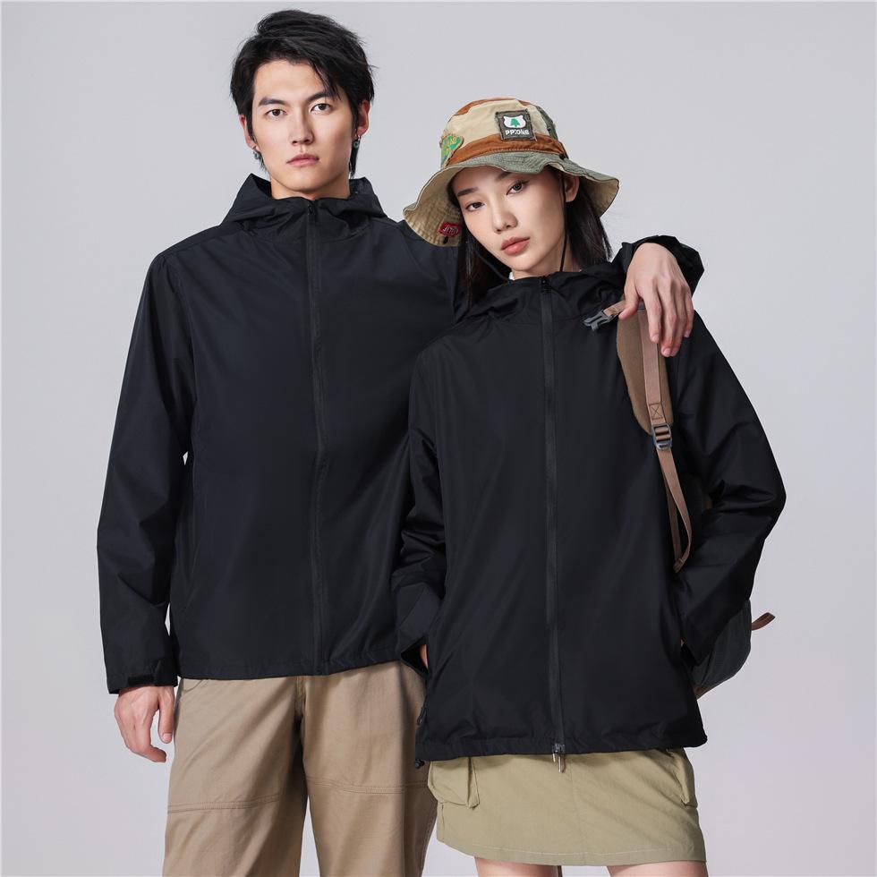 Doppellagige Wind- und Kälteschutzjacke für den Herbst für Damen und Herren, Outdoor-Softshelljacke für Paare, Arbeitskleidung