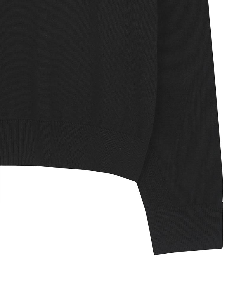 NOIRER Silky Round Neck Knit (Black)