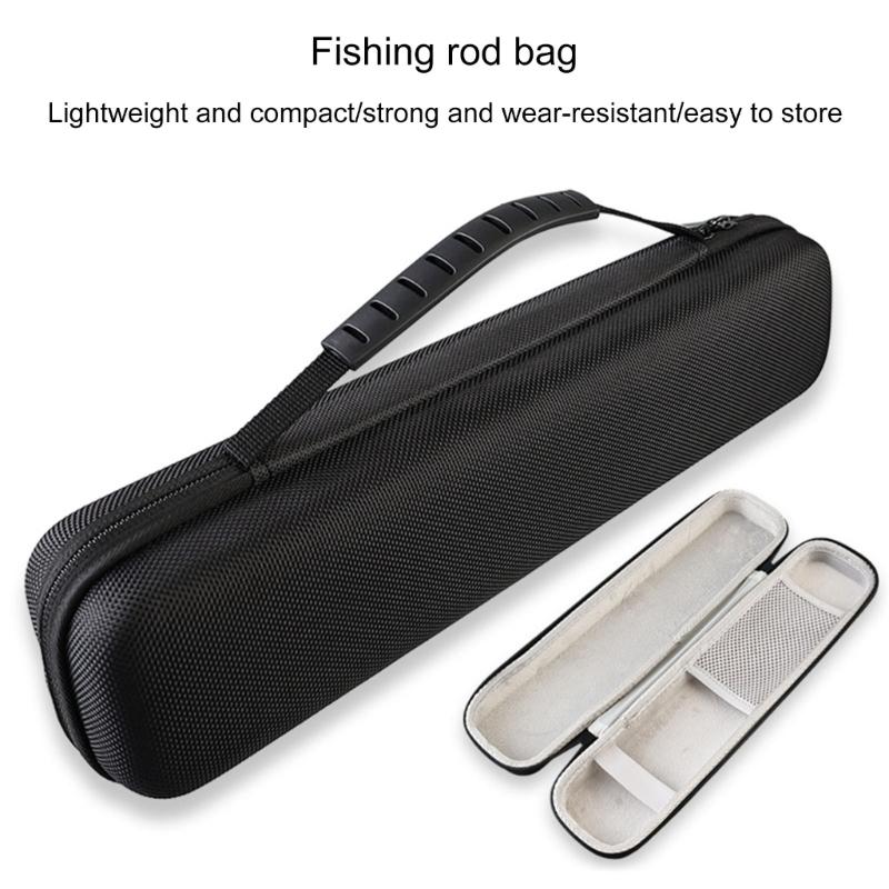 Kleine Anglerrute Rollen Organizer Tasche Stoßfeste Angelgerät Aufbewahrungstasche Kleine Anglerrute Tasche Koffer für den Außenbereich