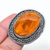 Natural Baltic Amber Gemstone 925 Sterling Silver Jewelry Ring Size 6 AR-17119
